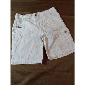 Justice brand Girl's White Cargo Shorts - Size: 12 (0703)